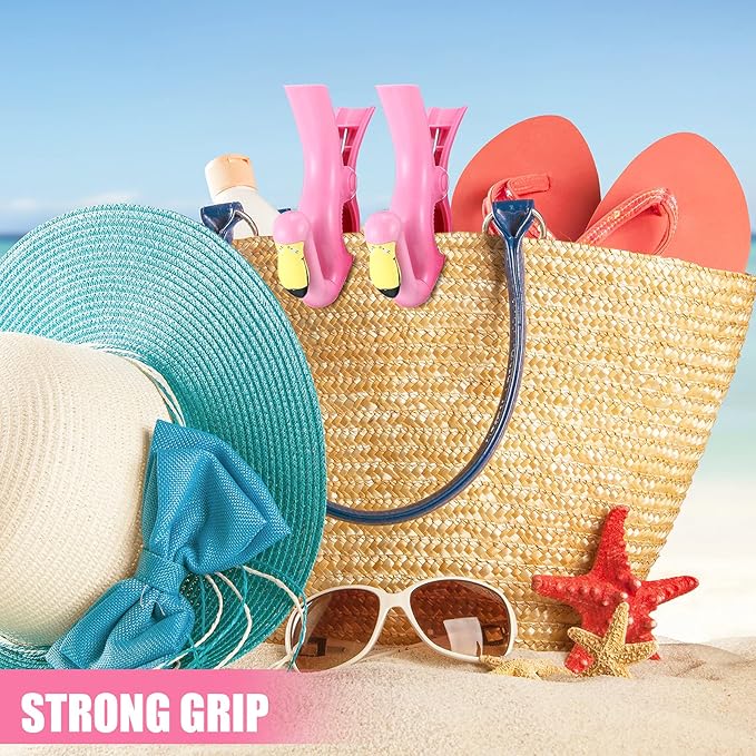 4 Pieces Beach Towel Clip Jumbo Size Chair Clips Towel Holder Clothes Pegs - Image 5