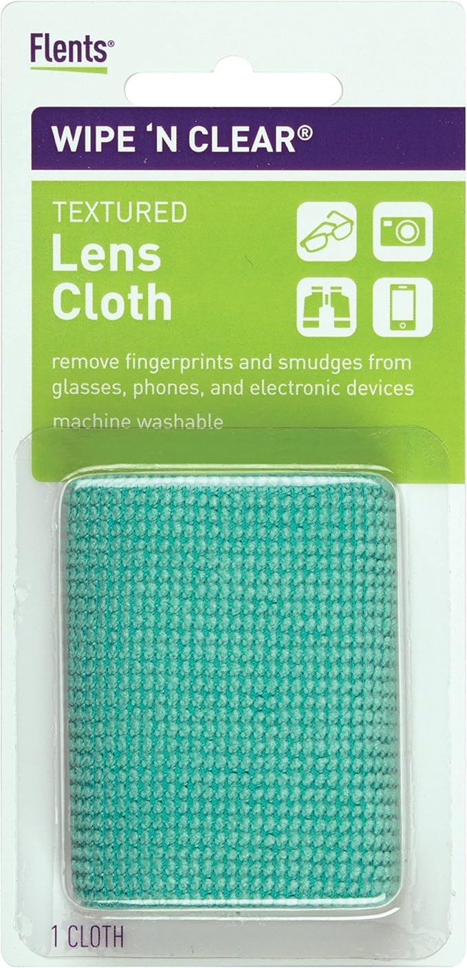 Wipe'N Clear Lens Cleaning Cloth by Flents, Remove Fingerprints & Smudges from by Flents
