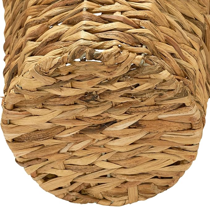 Household Essentials Wicker Waste Basket, Woven Leaf Basket - Image 4