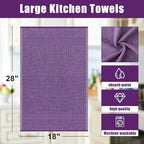 Homaxy Premium Kitchen Towels, Large Cotton Kitchen Hand Towels, Flat and Terry - Image 9