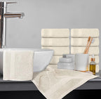 White Classic Luxury Cotton Washcloths 13x13 Inch - Image 6