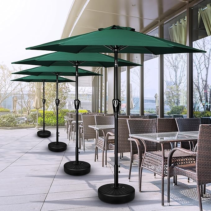 Simple Deluxe 9' Patio Umbrella Outdoor Table Market Yard Umbrella with Push Button Tilt/Crank - Image 7