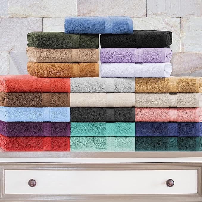 Superior Egyptian Cotton Pile 10 Piece Towel Set, Includes 2 Bath, 4 Hand - Image 9