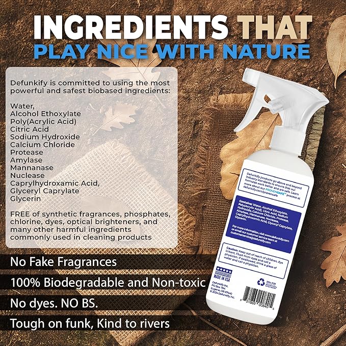 Laundry Stain Remover Spray, 32oz. Enzyme 'Free & Clear' Stain Treater Spray & - Image 4