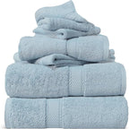 SUPERIOR Egyptian Cotton Pile 6 Piece Towel Set, Includes 2 Bath, 2 Hand by SUPERIOR