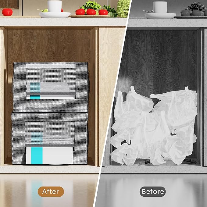 Trash Bag Holder Dispenser 2 Pack, Oxford Cloth Garbage Bag Storage Organizer - Image 4