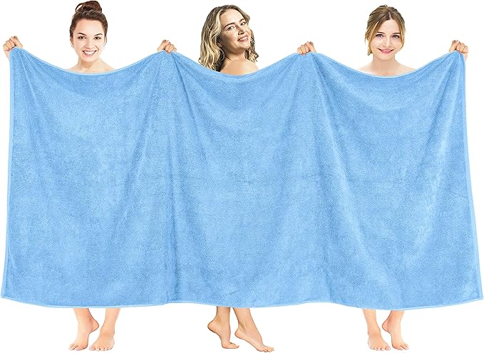 American Soft Linen 100% Cotton 600 GSM Turkish 40x80 Oversized Bath Towel Sheet by AmericanSoftLinen