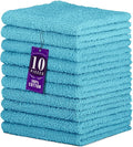 DecorRack 10 Pack 100% Cotton Wash Cloth, Soft 12 x 12 inch, Quick-Drying Towels by DecorRack