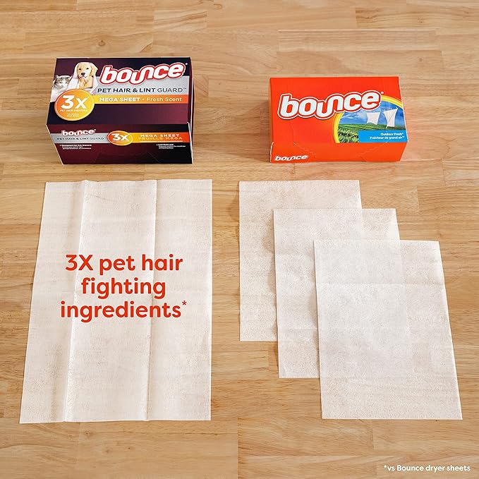 Bounce Pet Hair and Lint Guard Mega Dryer Sheets - Image 3