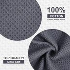 Kitinjoy 100% Cotton Kitchen Dish Cloths, 12 Pack Waffle Weave Ultra Soft - Image 2