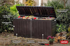Keter Marvel Plus 71 Gallon Resin Outdoor Storage Box for Patio, Balcony & Garden – Weather‑Resistant Deck Box for Cushions, Pillows, Pool Floats & Tools, Brown - Image 3