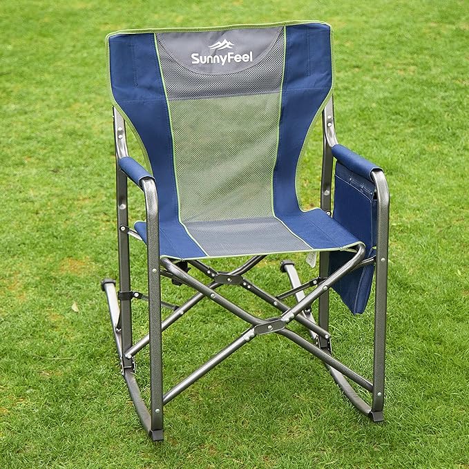 SUNNYFEEL Camping Directors Chair, Heavy Duty,Oversized Portable Folding Chair with Side Table, Pocket for Beach, Fishing,Trip,Picnic,Lawn,Concert Outdoor Foldable Camp Chairs - Image 2