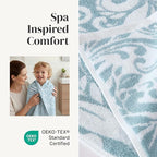 Modern Threads Trefoil Filigree 6-Piece 100% Cotton Towel Set – Reversible Yarn - Image 4