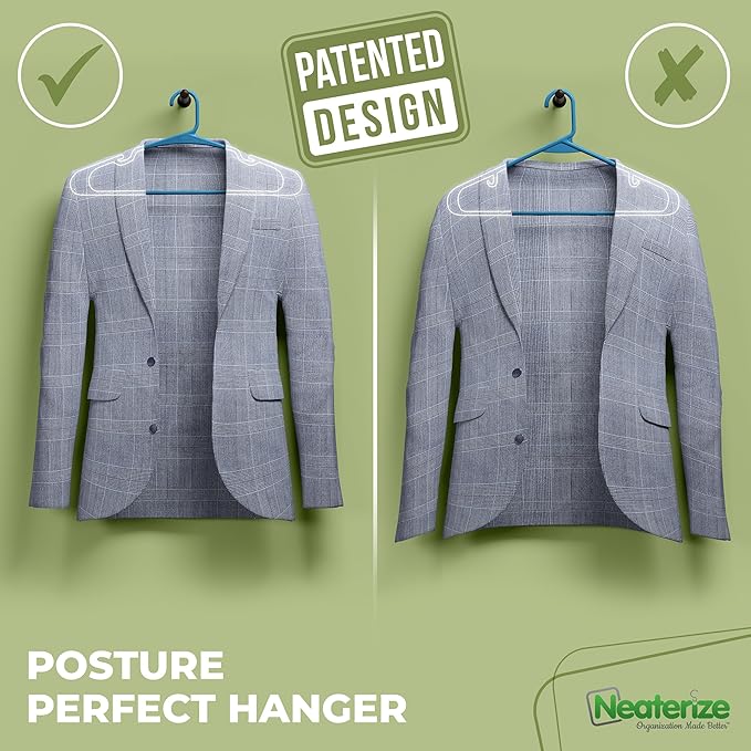 NEATERIZE Clothes Hangers Plastic 100 Pack - Image 3