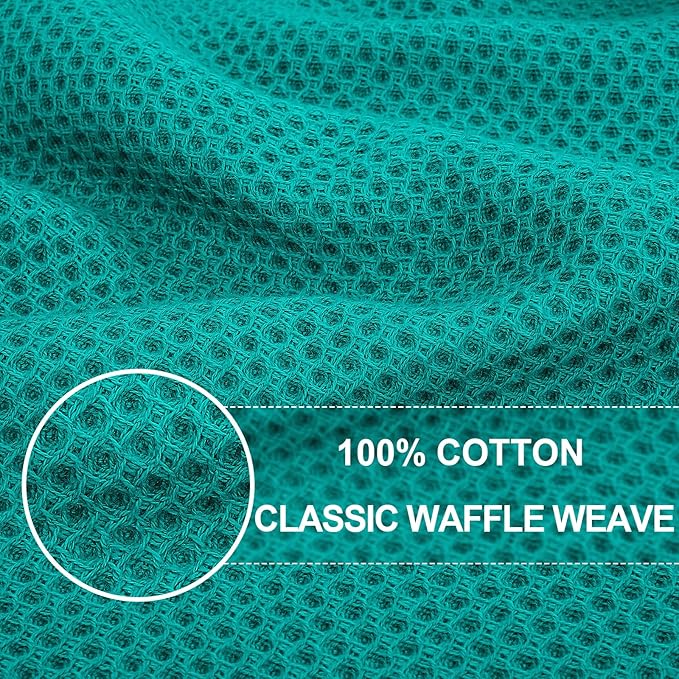Homaxy 100% Cotton Waffle Weave Kitchen Dish Towels, Ultra Soft Absorbent Quick - Image 2