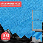 HOMERHYME Shop Towels, 100 Pack Microfiber Towels - Image 2