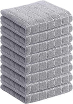 Homaxy 100% Cotton Terry Kitchen Towels, Checkered Designed, Soft and Super by Homaxy