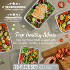 Bentgo 20-Piece Lightweight, Reusable BPA-Free 1-Compartment Containers - Image 2