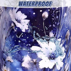 Blue Daisy Flower Laundry Basket Foldable Oxford Cloth Watercolor Floral - Image 4