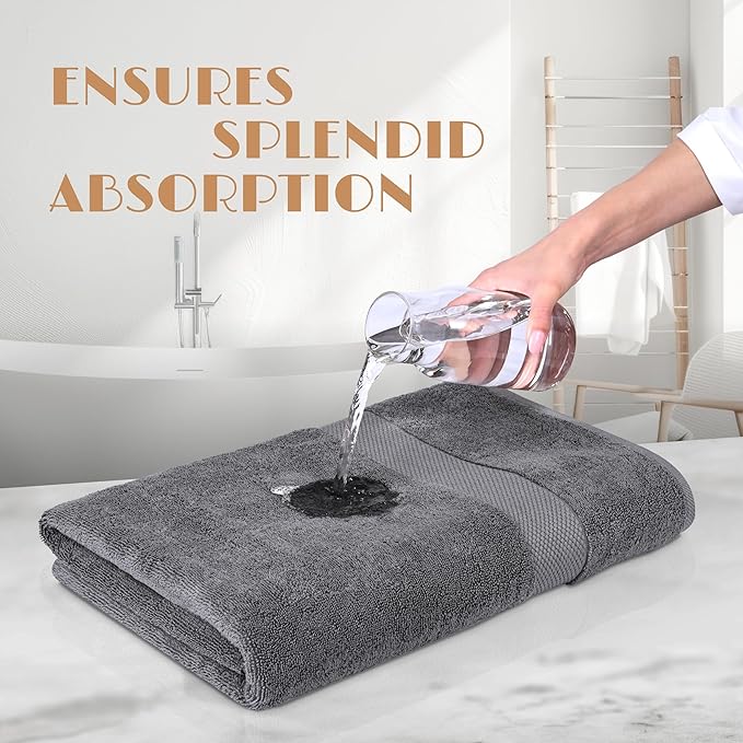 White Classic Wealuxe Grey Towels - Image 5