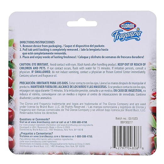 Clorox Fraganzia Small Rooms Air Freshener, Cherry Burst Scent - Image 5