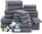 24-Piece Premium Towel Sets for Bathroom by CasaPlatino