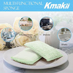KMAKII Bamboo Kitchen Sponges Dish Sponge Super Absorbent Natural Dish Sponges - Image 4