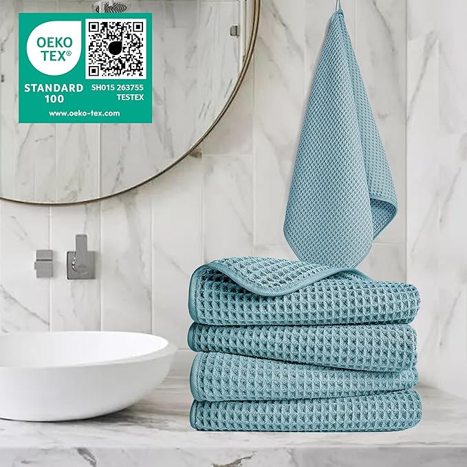 POLYTE 430 GSM Microfiber Lint Free Hand Towel, 16 x 30 in, 4 Pack - Image 2