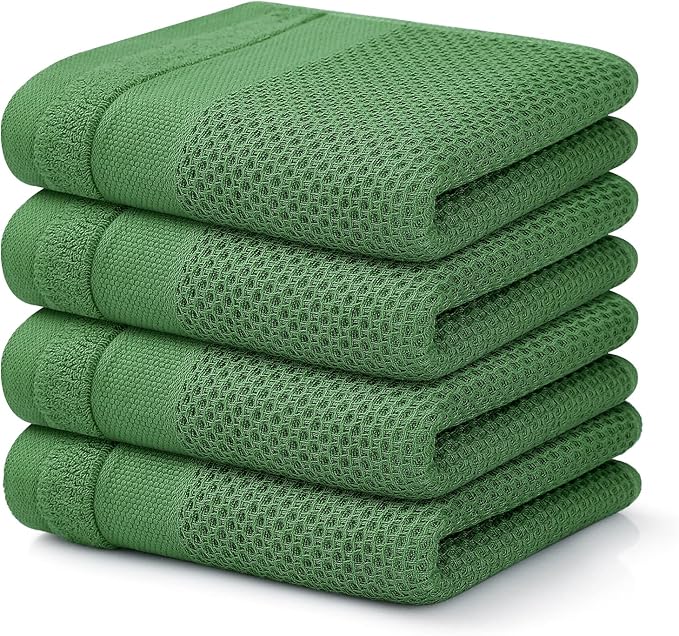 Homaxy 100% Cotton Waffle Weave Kitchen Towels, 13 x 28 Inches Super Absorbent by Homaxy