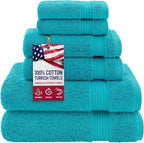 American Veteran Towel, 100% Cotton Turkish 6 Piece Towel Set Luxury Towels Set by AmericanVeteranTowel