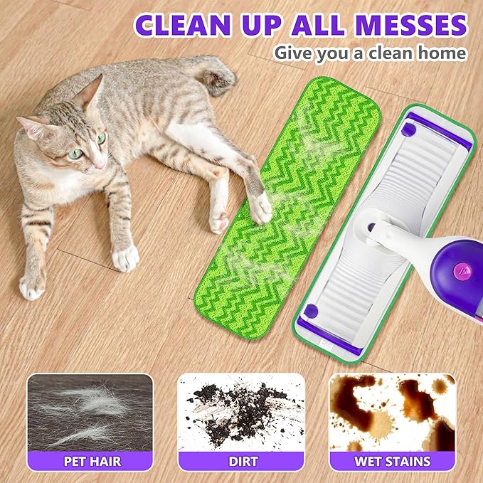 6 Pack Reusable Mop Pads Compatible - Image 4