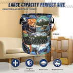 Funny Adventure Laundry Basket Oxford Cloth Bears Animals Laundry Hamper - Image 3