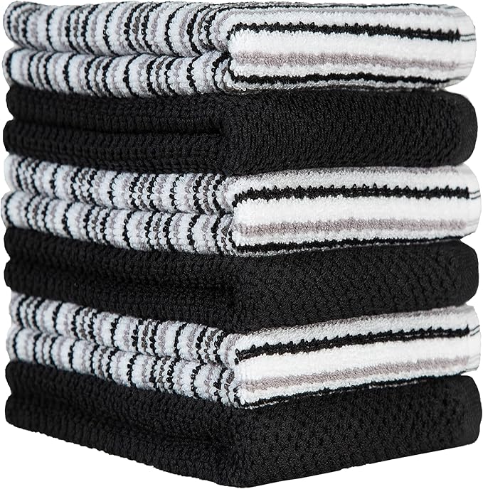 Popcorn Stripe Cotton Kitchen Towels - Image 5