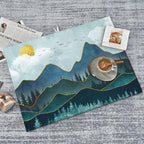 Mountain Peaks Nature Landscape Microfiber Dish Drying Mat - Image 3