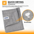 HOMERHYME Microfiber Hand Bath Towels, 6 Pack 25''*15'' Grey Bathroom Hand - Image 6