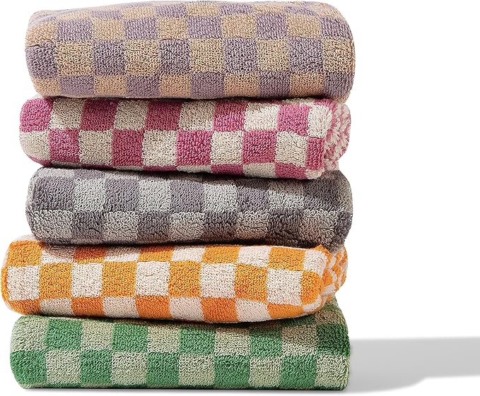 Luxurious Soft Cotton Hand Towels Set of 5 by Madi-Cadi
