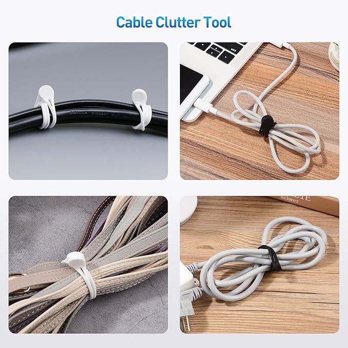 Cable Matters 10-Pack Ultra Strong Silicone Magnetic Cable Ties, Magnetic Cord - Image 3