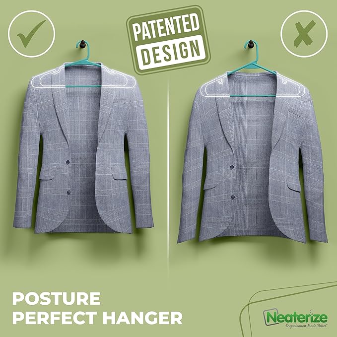 NEATERIZE Clothes Hangers Plastic 100 Pack - Image 3