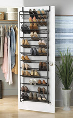 Whitmor 36 Pair Over-The-Door Rack-Gunmetal Gray Shoe Organizer - Image 3