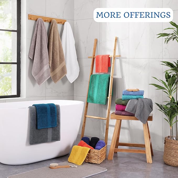 LANE LINEN 4 Pack Bath Towels Set - Image 8