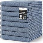 Homaxy Premium Kitchen Towels, Large Cotton Kitchen Hand Towels, Flat and Terry by Homaxy