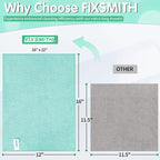 FIXSMITH Turquoise Microfiber Cleaning Cloth -Pack of 8, Highly Absorbent - Image 3