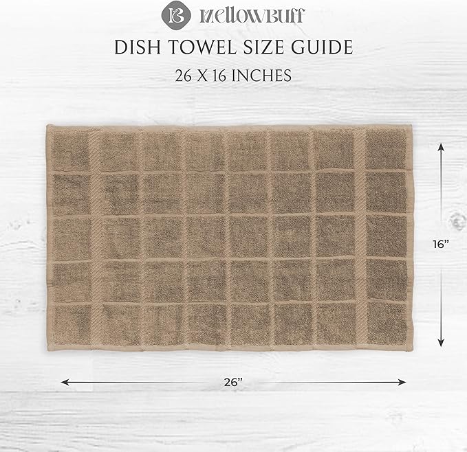 100% Cotton Terry Dish Towels, 4 Pack Plain, 16 x26 Inches, Super Soft and - Image 4