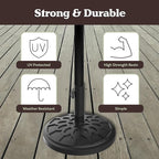 Umbrella Base - Heavy-Duty 19lbs Weighted Outdoor Stand for Patio Table, Tilt, and Lightweight Freestanding Umbrellas by Pure Garden (Black) - Image 6