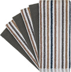Premium Kitchen Towels | Large Cotton Kitchen Hand Towels | Popcorn Striped - Image 2