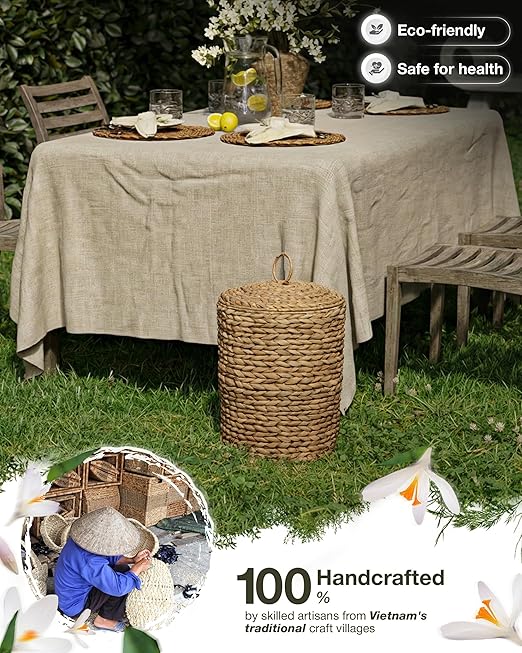 BLUEWEST 3 Gallons Wicker Trash Can - Image 3