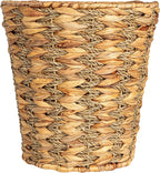 Household Essentials Water Hyacinth and Seagrass Round Waste Basket - Image 4