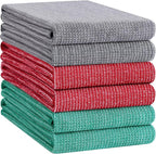 Homaxy Premium Kitchen Towels, Large Cotton Kitchen Hand Towels, Flat and Terry - Image 8