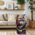 Colorful Palm Tree Laundry Basket Foldable Oxford Cloth Hawaii Laundry Hamper - Image 2