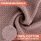 BOOMIBOO 8-Pack Kitchen Dish Cloths, 100% Cotton Waffle Weave, Ultra Soft - Image 3